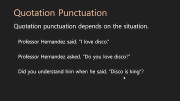 Grammar Lessons | Quotation Punctuation