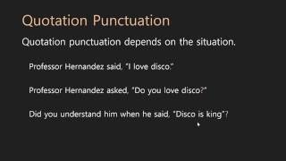 Grammar Lessons | Quotation Punctuation