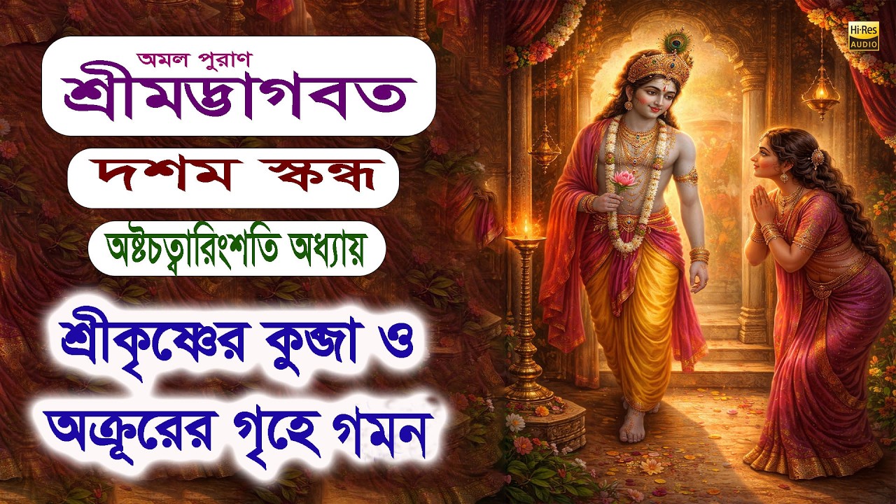 🌸শ্রীকৃষ্ণের কুব্জা  ও অক্রূরের গৃহে গমন🌸  ।। স্কন্ধ-১০, অধ্যায় -৪৮ ।। অমল পুরাণ শ্রীমদ্ভাগবত।।