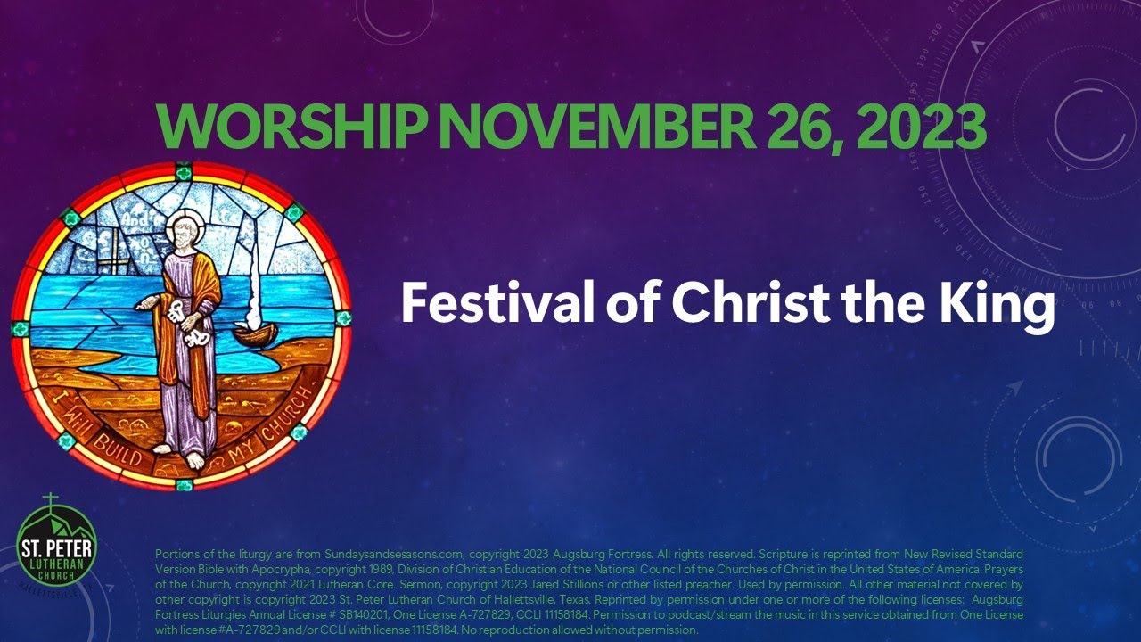 Festival of Christ the King Sunday Worship 2023 11 26 YouTube