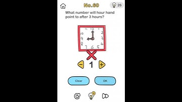brainout 🧠। Level 60। What number will your hand, point to after 3 hours। @Raratewa.