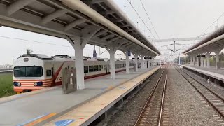 台鐵 2次觀光列車 佳冬站交會 168A次 EMU1200 紅斑馬自強號