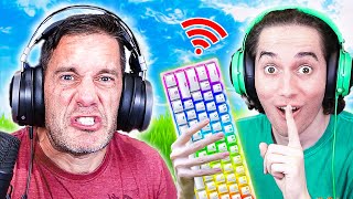 Trolling ANGRY Streamer With Wireless Keyboard!