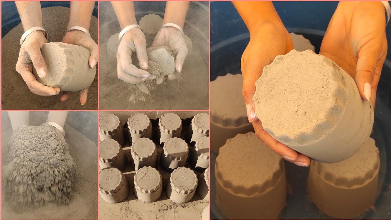 Asmr - Super soft dusty fresh pure cement crumbling 😊