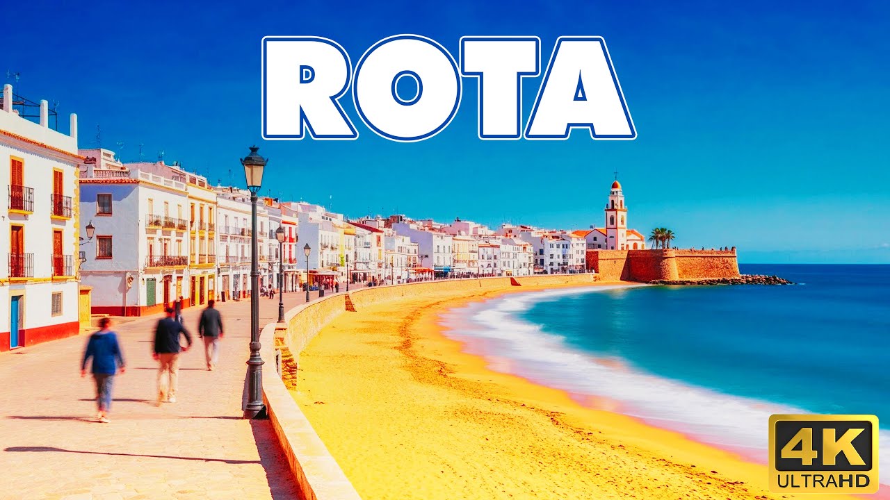 Rota, Spain | Seaside Promenade & Historic Old Town on Costa de la Luz | 4K