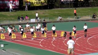 20161010　大阪市陸上競技カーニバル　小学5年女子　100m　決勝