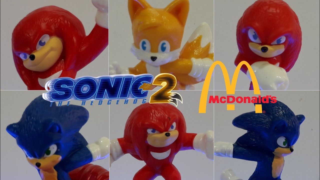 Bonecos Sonic 2 O Filme McDonalds