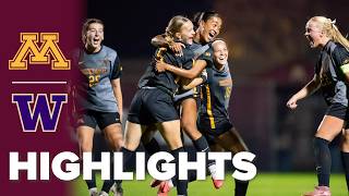 Minnesota vs. #12 Washington | NCAA Soccer Highlights | Oct. 22, 2026
