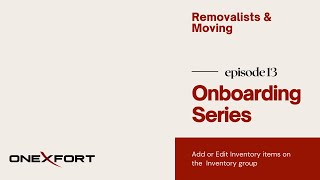 Add or Edit Inventory items on the Inventory group | Onexfort Wealth