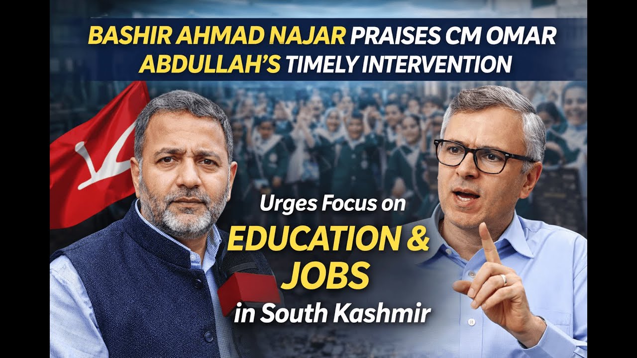 Town President praises CM Omar Abdullah’s timely intervention, urges focus on education