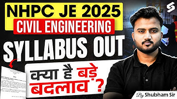 NHPC JE Recruitment 2025 | NHPC JE Syllabus 2025 Out | NHPC JE Syllabus Civil by Shubham Sir
