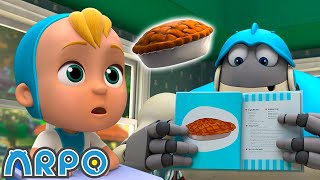 Let's get baking!  Baby Daniel makes an Apple Pie  | ARPO The Robot | Funny Kids Cartoons