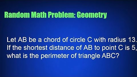 Random Math Problem: Geometry
