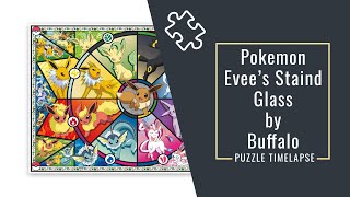 Timelapse of a Buffalo Jigsaw Puzzle Pokemon Eevee's Stained Glass | V363 screenshot 4