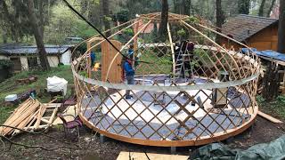 Yurt setup timelapse 6m