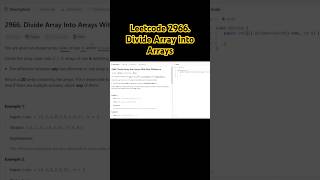 Leetcode 2966. Divide Array Into Arrays With Max Difference  #Leetcode2966, #JavaCoding