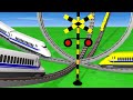 【踏切アニメ】あがる新幹線 Railroad Crossing Train Animation