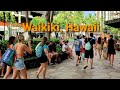 [4K] Tourists Walking Around Waikiki | Busy Afternoon in Waikiki Hawaii | Kalakaua Ave | Lewers St