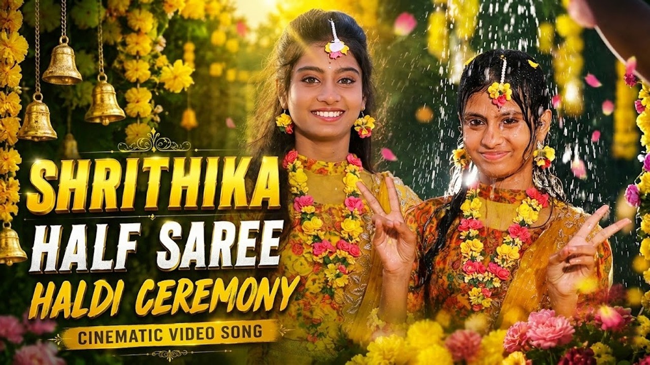 Shrithika Half Saree | Cinematic Haldi ceremony | Happy Galaxy Photography