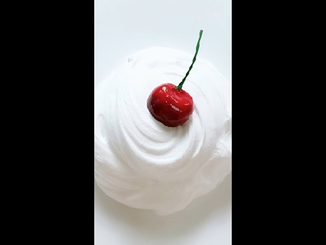 【切り抜き】ふわふわ生クリームスライムを作るよ! DIY Whipped Cream Slime!  Satisfying Video!解压 史莱姆ショート動画 ASMR #shorts