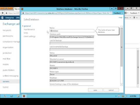 Rename Mailbox Database in Exchange Server 2013