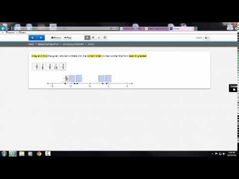 Drag and Drop on a Number Line