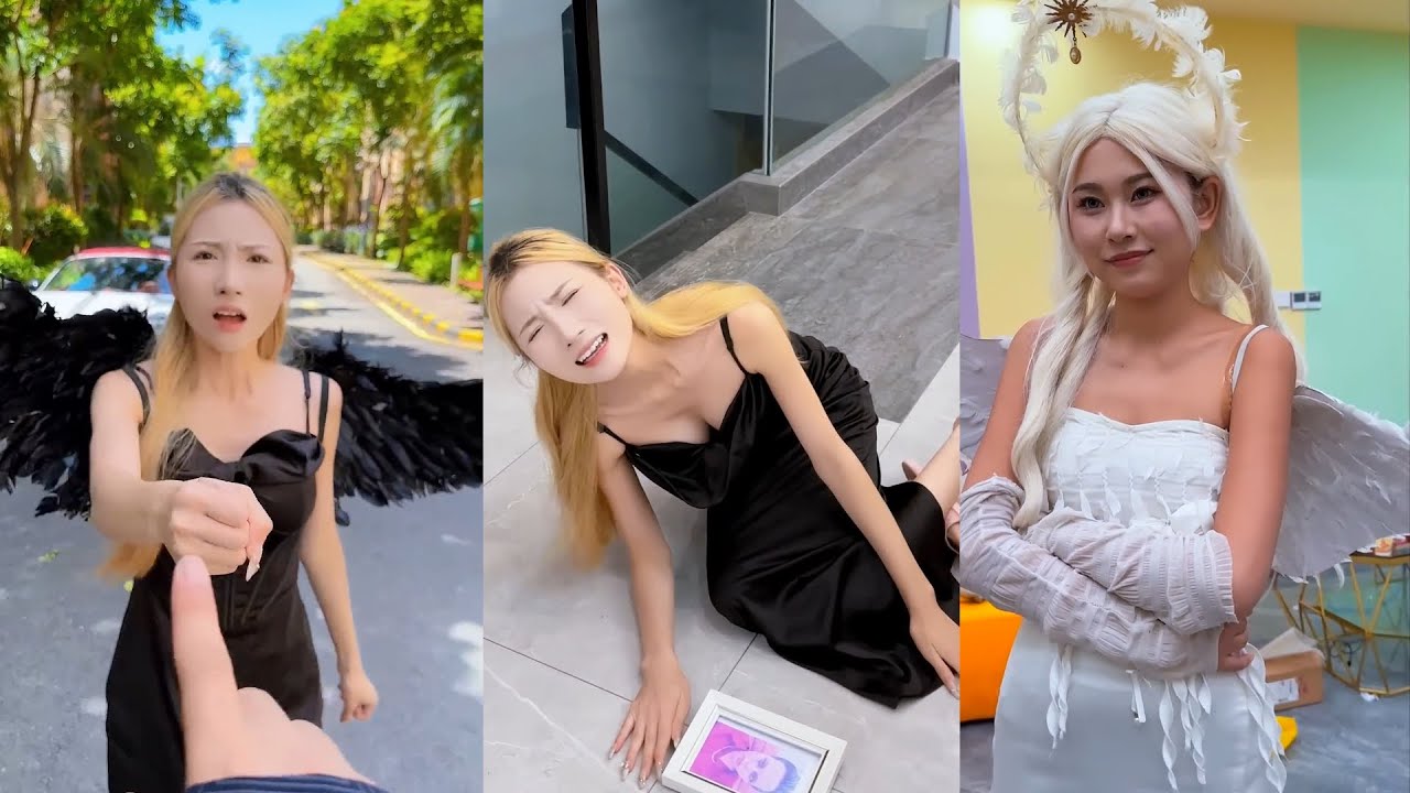 The black angel's dressing skills are amazing!#angel