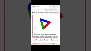 Triangle with overlapped corners made with HTML and pure CSS only   Learning HTML and CSS  web dev
