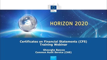 Webinar addressed to providers of Certificates on Financial Statements in Horizon 2020 grants