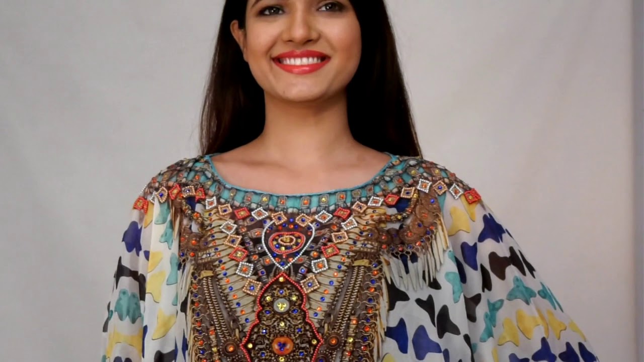 Party Wear Round Neck Maxi Long trivial Silk Kaftan Love to drape in for Party lovers