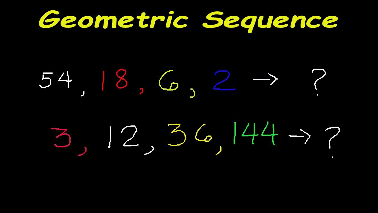 5 examples of geometric sequence with solution