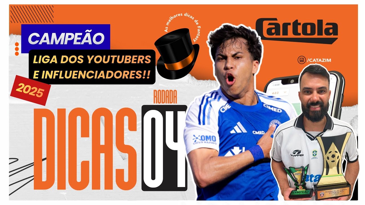 CAMPEÃO DA LIGA DOS YOUTUBERS 2025 | LIVE DE FECHAMENTO DA 4º RODADA CARTOLA 2026🎩