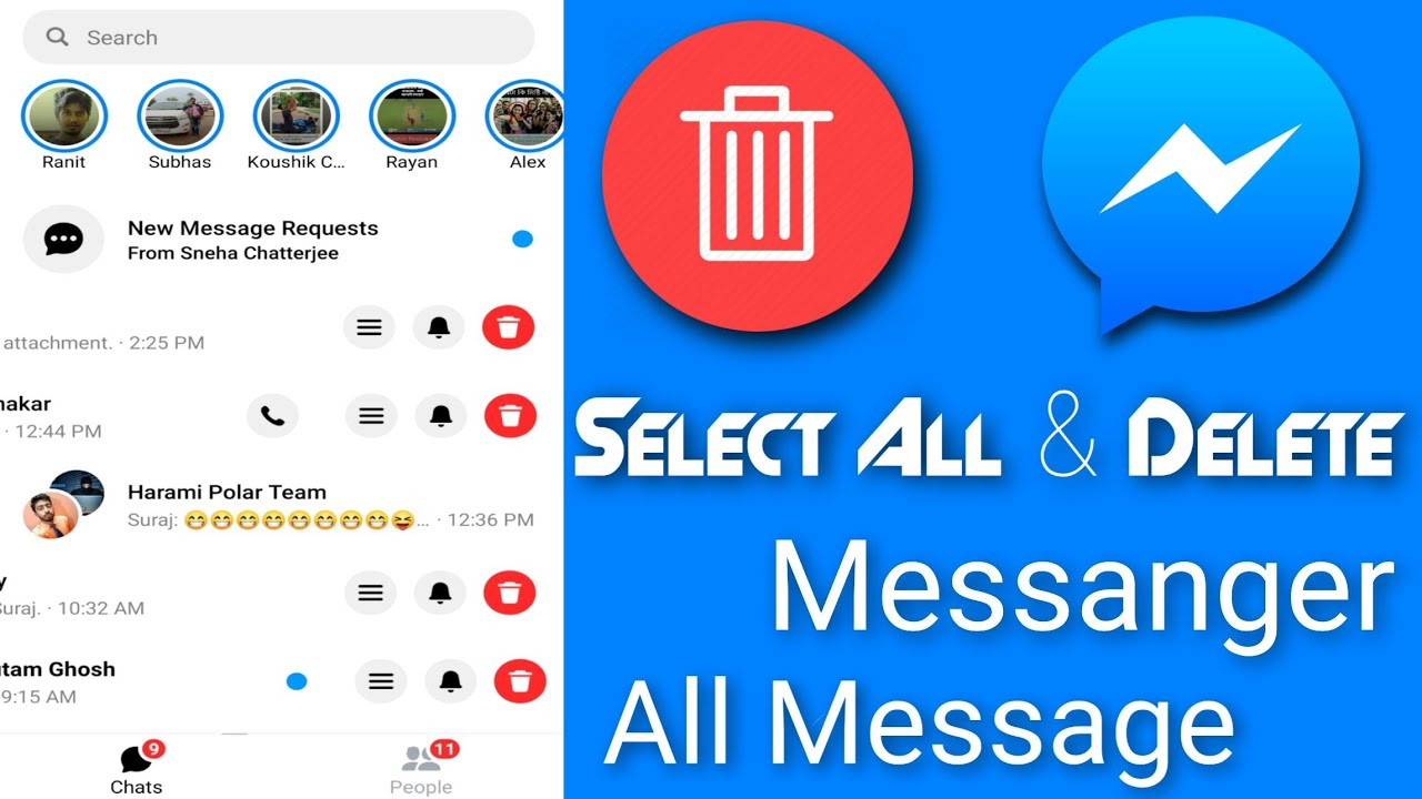 DELETE ALL FB MESSENGER MESSAGES in One CLICK [Mobile] How To Delete All  Messenger Message at once