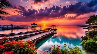 Nature's Harmony 🌿 | Relaxing Piano Music with Waterfalls, Birds & Ocean Waves | Peaceful Ambience