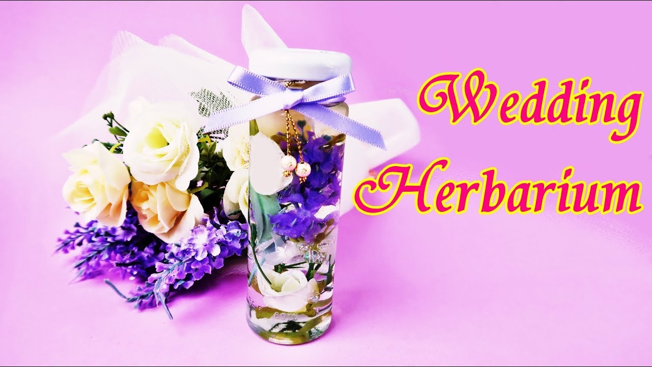 Diy ハーバリウム 作り方 花嫁のブーケ プレゼントや花束の保存に Bridal Herbarium Oil Flower Easy Tutorial Youtube