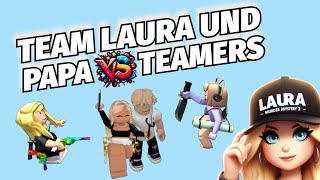 TEAM LAURA UND PAPA VS TEAMERS  #mm2 #roblox #Lauraroblox #fypシ #viral