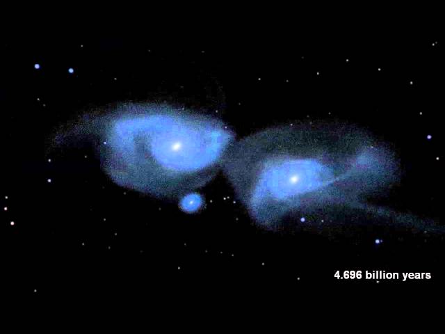 Milky Way and Andromeda Galaxies Collision Simulated | Video class=