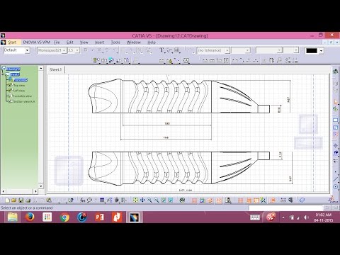 CATIA DRAFTING:- DRAWING OF DIFFERENT VIEWS OF BOT