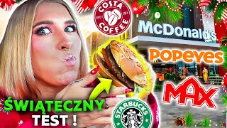 ŚWIĄTECZNE i ZIMOWE MENU ❄️McDonalds, Costa, Maxburgers, Starbucks i popeyes! Agnieszka Grzelak Vlog