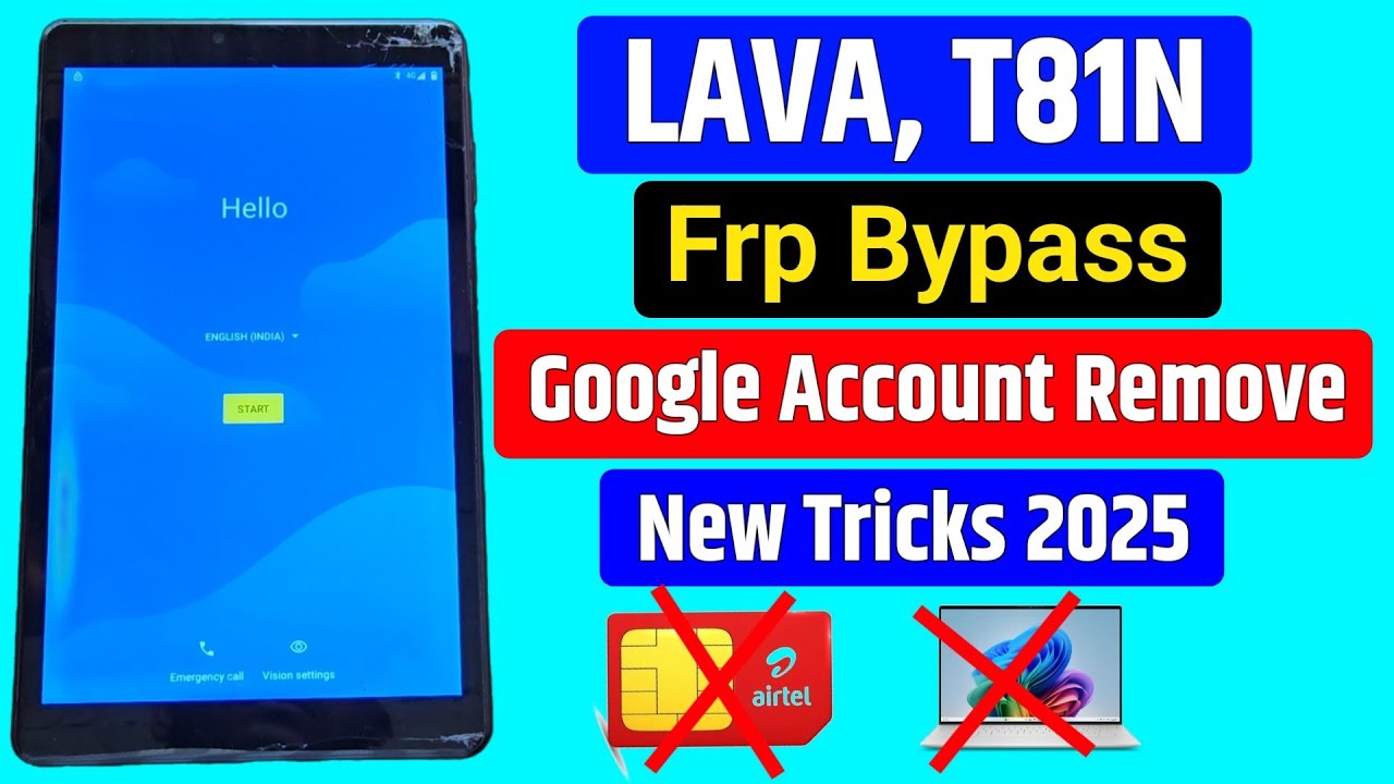 Lava t81n tablet frp bypass | Lava T81n frp bypass android 11 | Lava t81n_up frp bypass | without pc