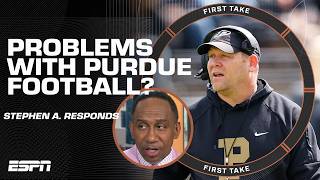 Stephen A.'s unhappy with Purdue's AD: 'He might be that ignorant' 😳 | First Take