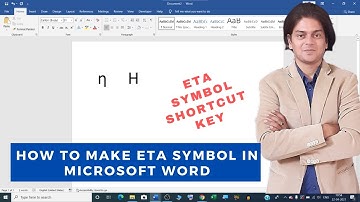 How to make eta symbol in Microsoft word | eta symbol