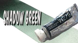 Shadow Green Holbein watercolor paint review art tutorial for beginners