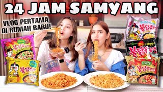 24 JAM CUMA MAKAN SAMYANG!! PERUT AUTO PANASSS