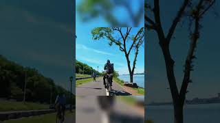 Making room for the sun on a beautiful Sunday. #nyc #bike #fyp #fypシ #cycling