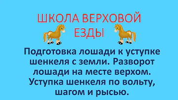 Уступка шенкеля с земли