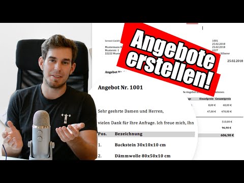 Video: So Füllen Sie Einen Kostenvoranschlag Aus