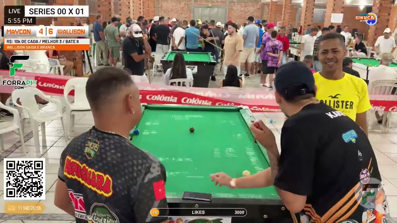 TOLEDO PR  01/03/26 JOGOS AO VIVO  - #sinuca  #live  #aovivo