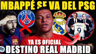 💣OFICIAL: ¡MBAPPÉ SE VA del PSG! COMUNICADO del JUGADOR - DESTINO REAL MADRID - TODOS los DETALLES