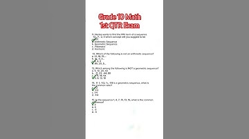 Grade 10 Math First Quartet Exam || Part 2